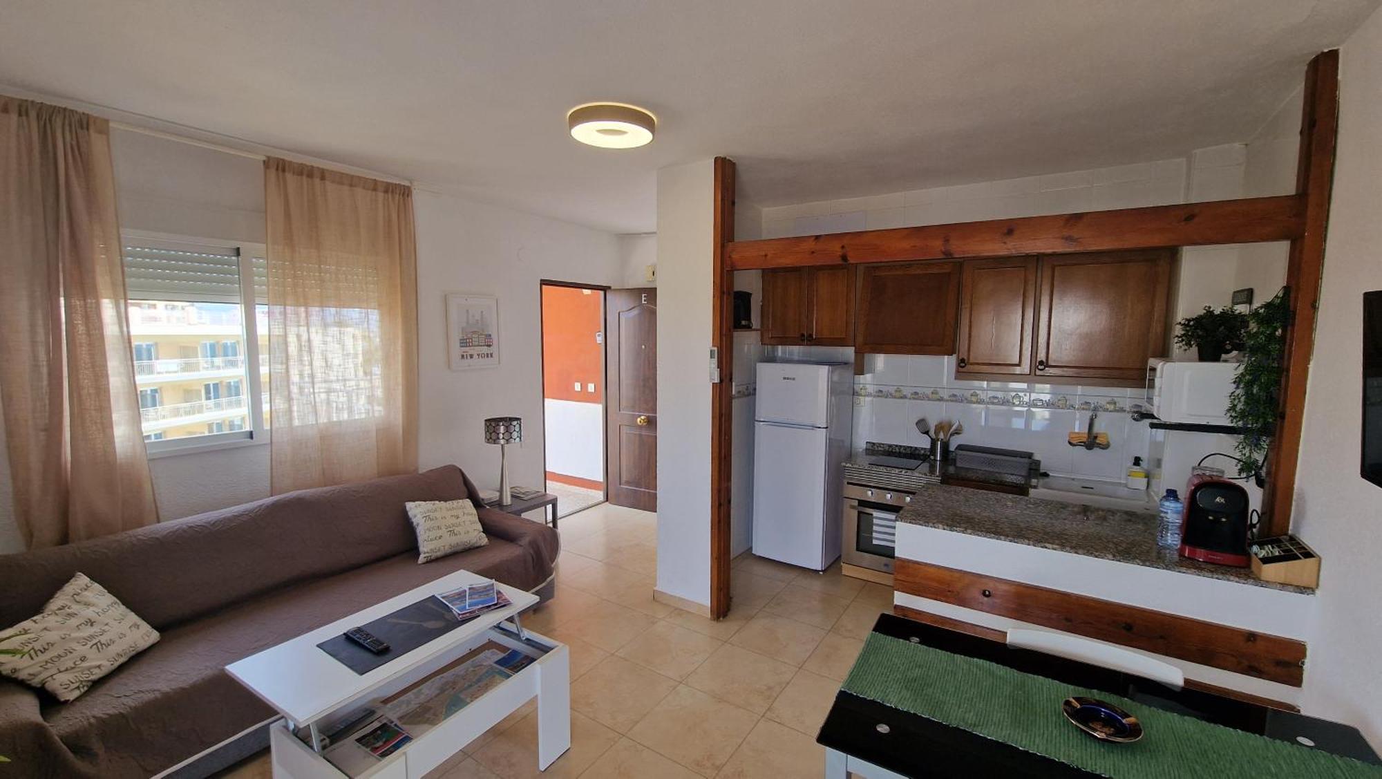Апартаменты Apartamento De 1 Habitacion Frente Al Mar Y Con Piscina Беникасим Экстерьер фото